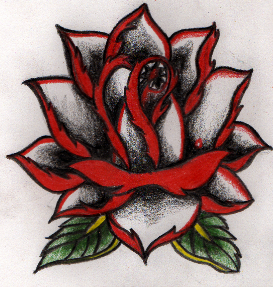 Evil rose lol - shoulder tattoo