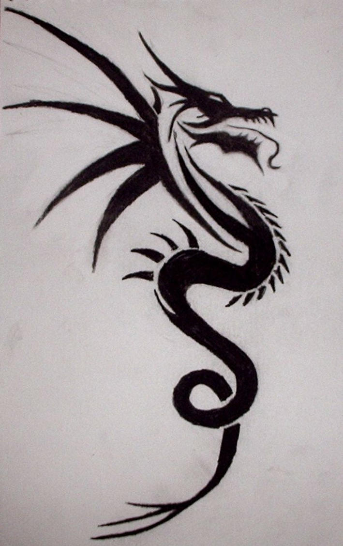 Tribal Dragon tattoo by