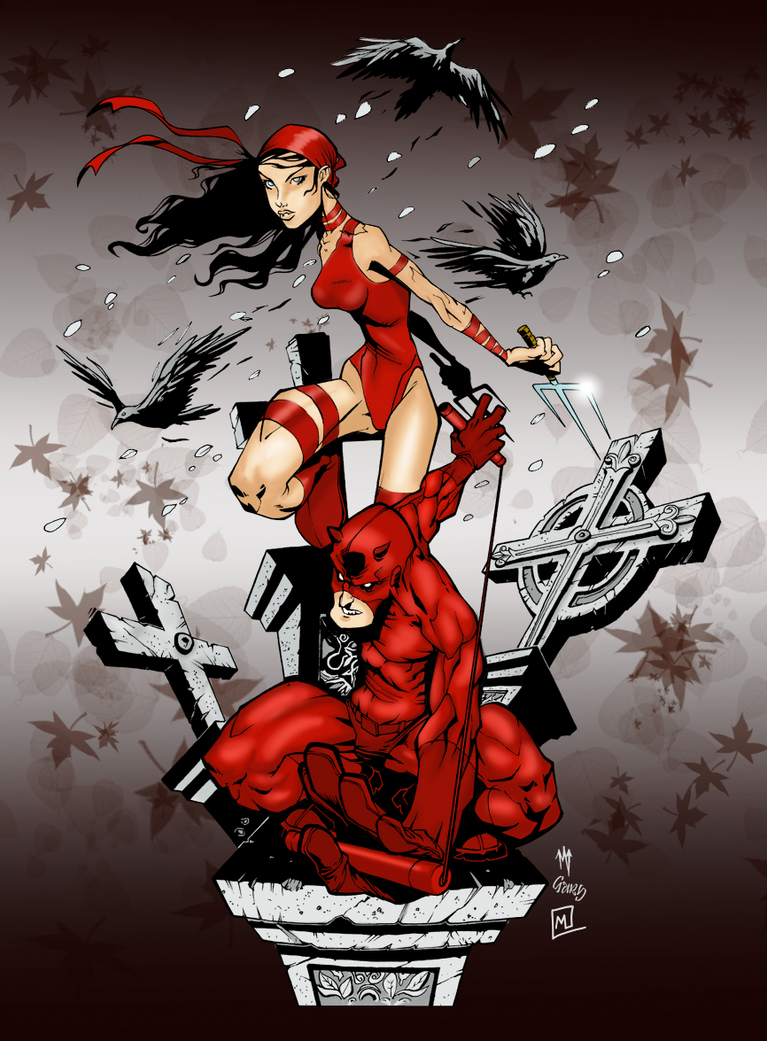 Daredevil and Elektra Art