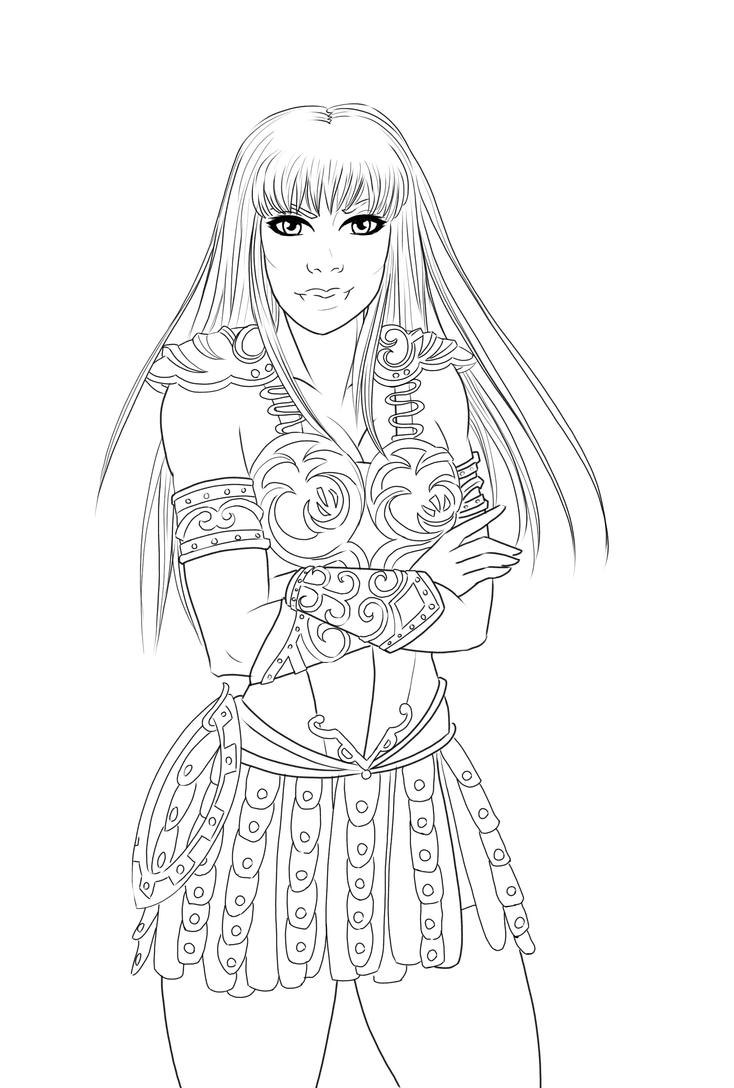 xena coloring pages - photo #3