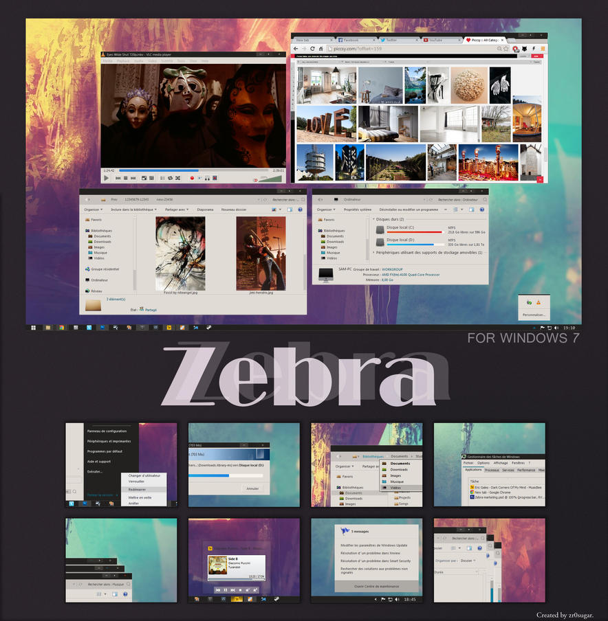 Zebra theme for Win7