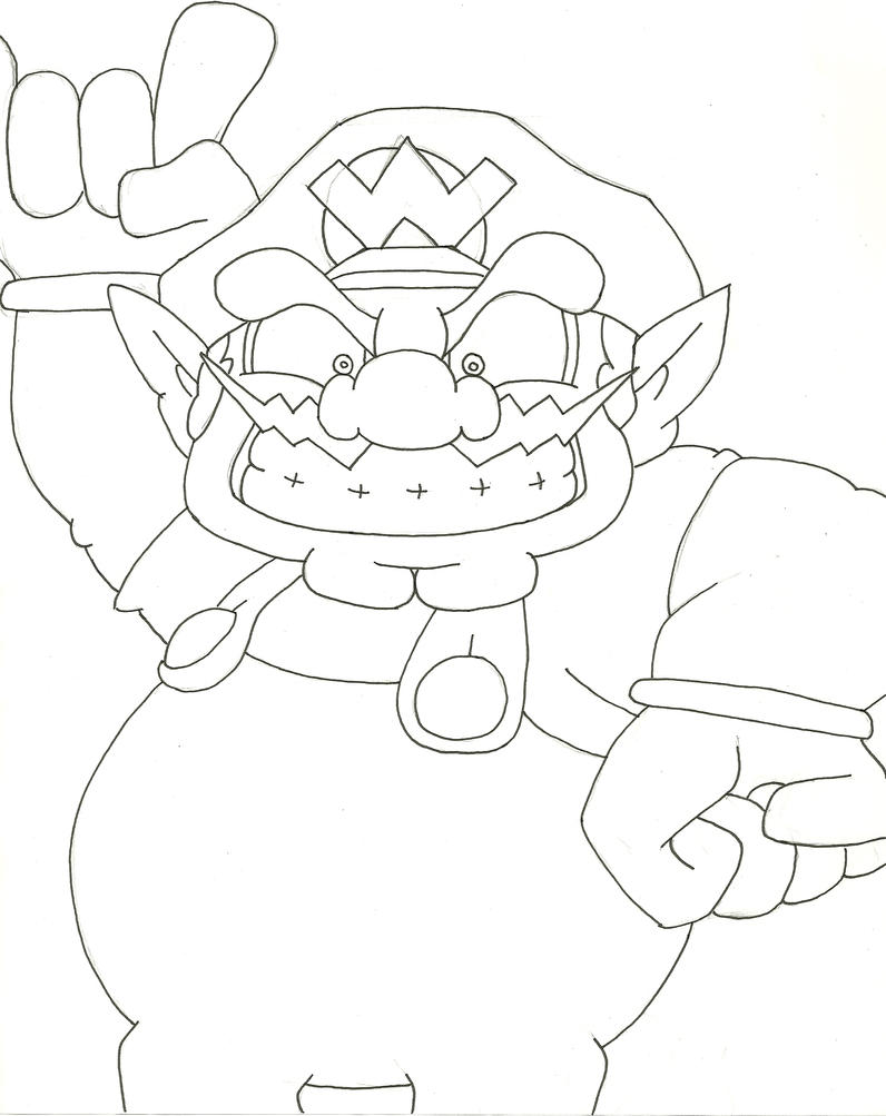wario and waluigi coloring pages - photo #27