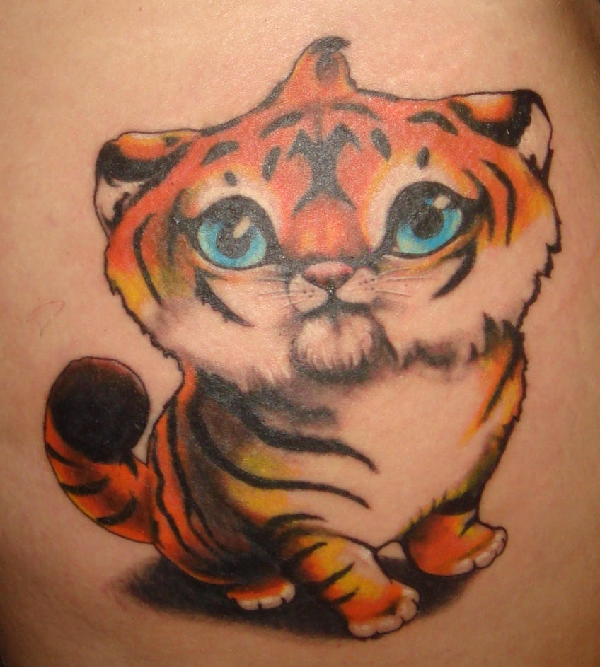 Cute Tiger Tattoo Design