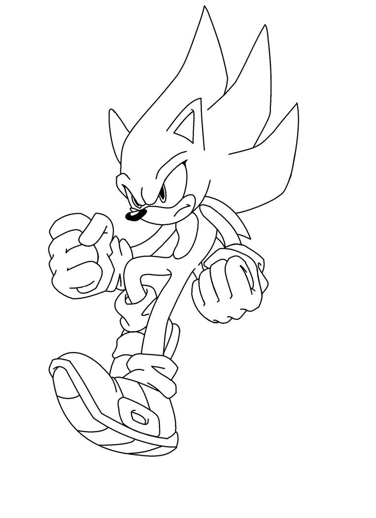 Super Sonic - Free Colouring Pages
