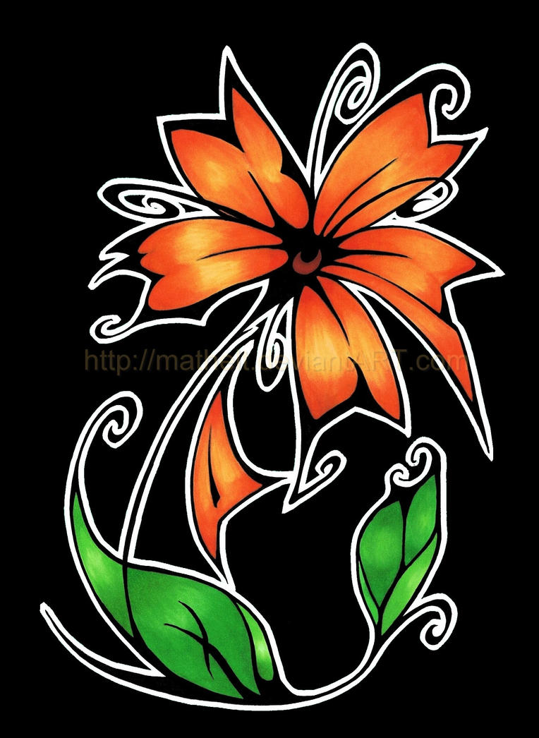 Tribal Flower Orange by