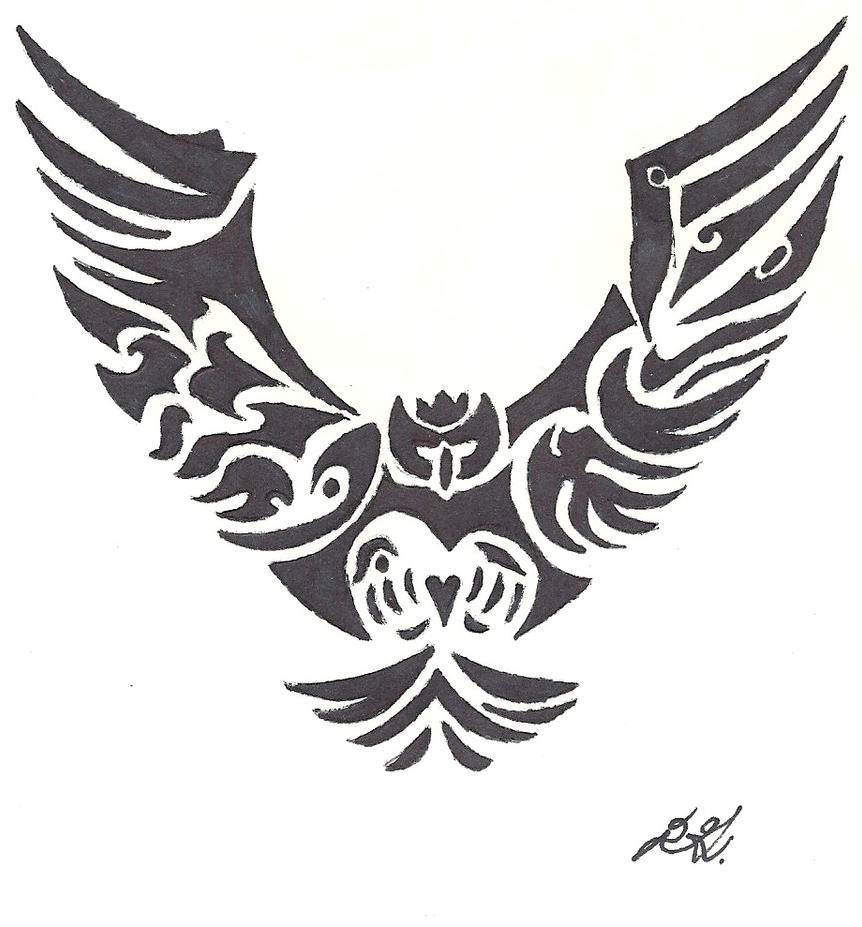 Tribal Owl Tattoo Design Picture 3