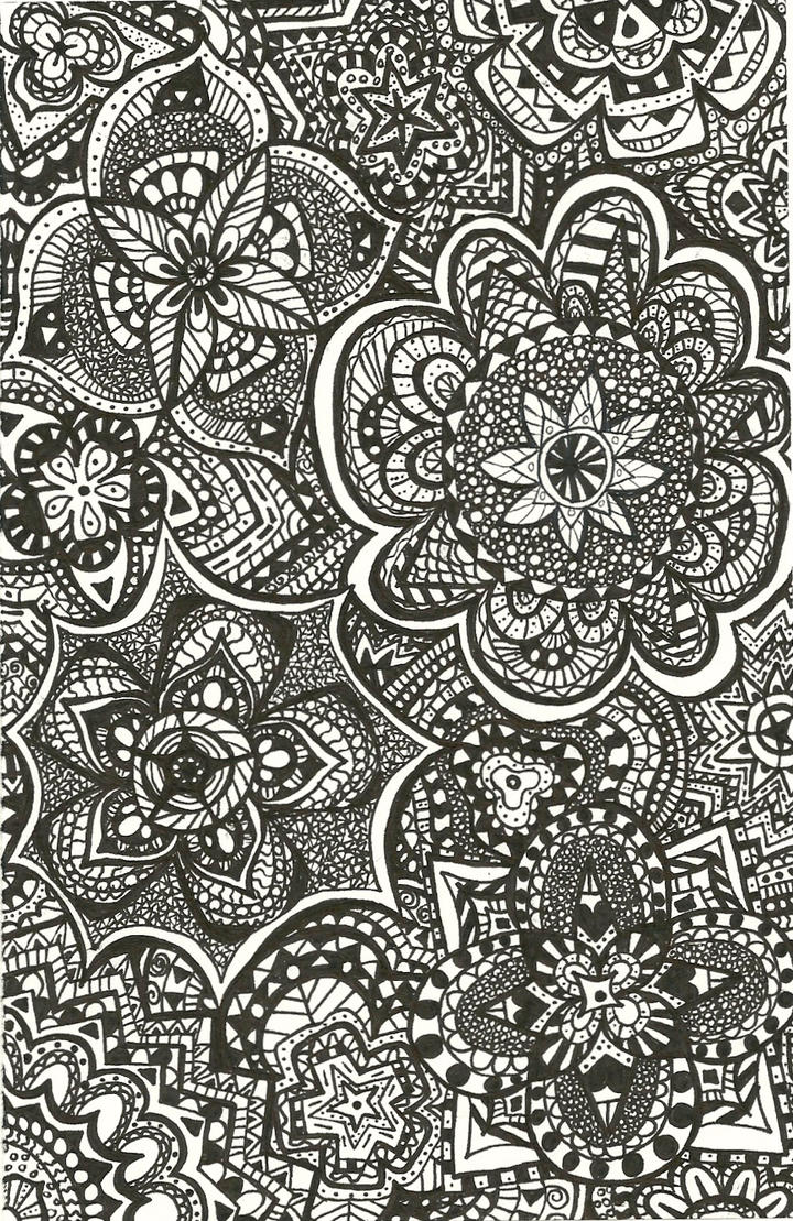 Black And White Flowers Drawings Tumblr