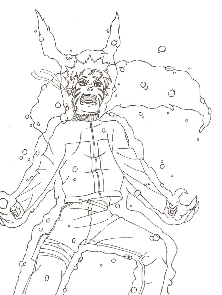 naruto nine tails mode coloring pages - photo #6