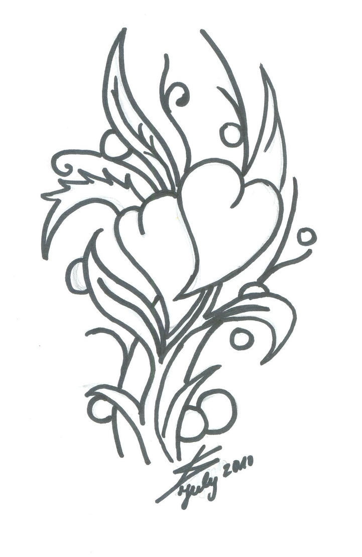 Heart Flower | Flower Tattoo