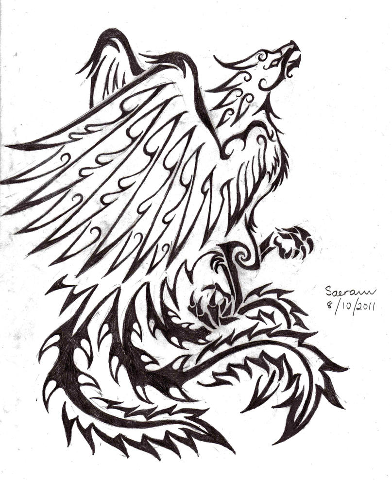 Phoenix tattoo by SaeraSong
