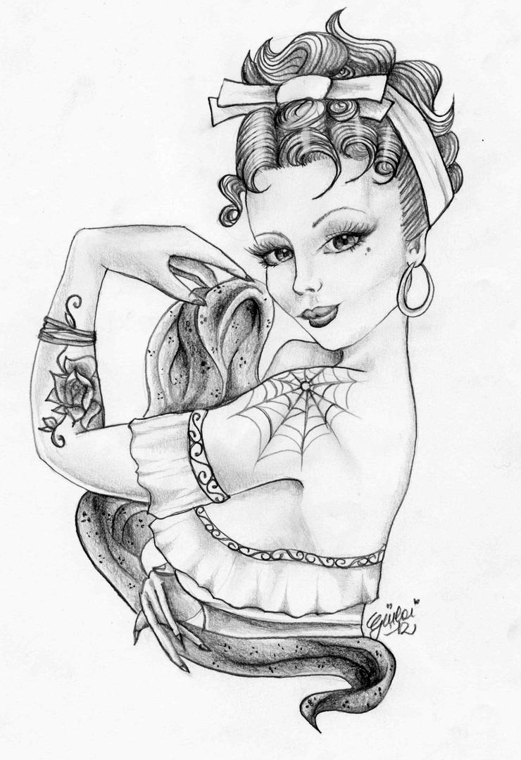 pin up tattoo by GiulaiBloomLust on deviantART