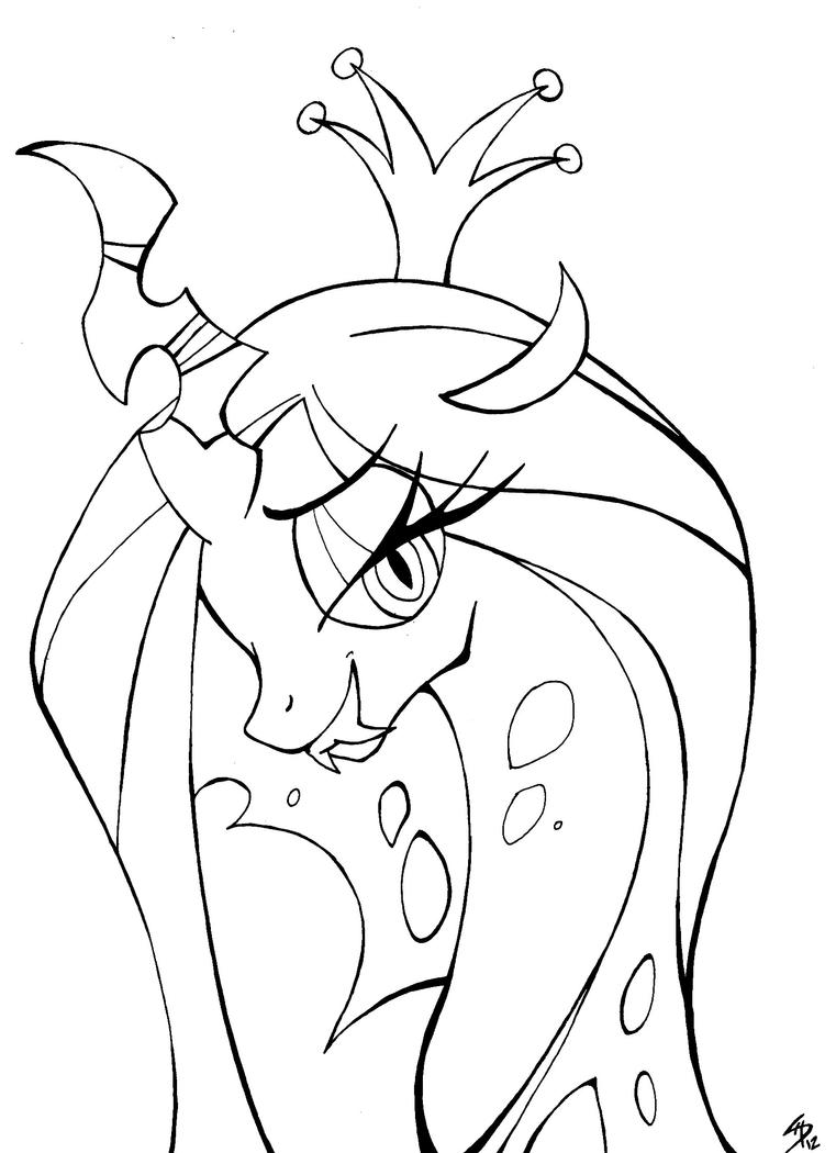 queen chrysalis and fluffle puff coloring pages - photo #25