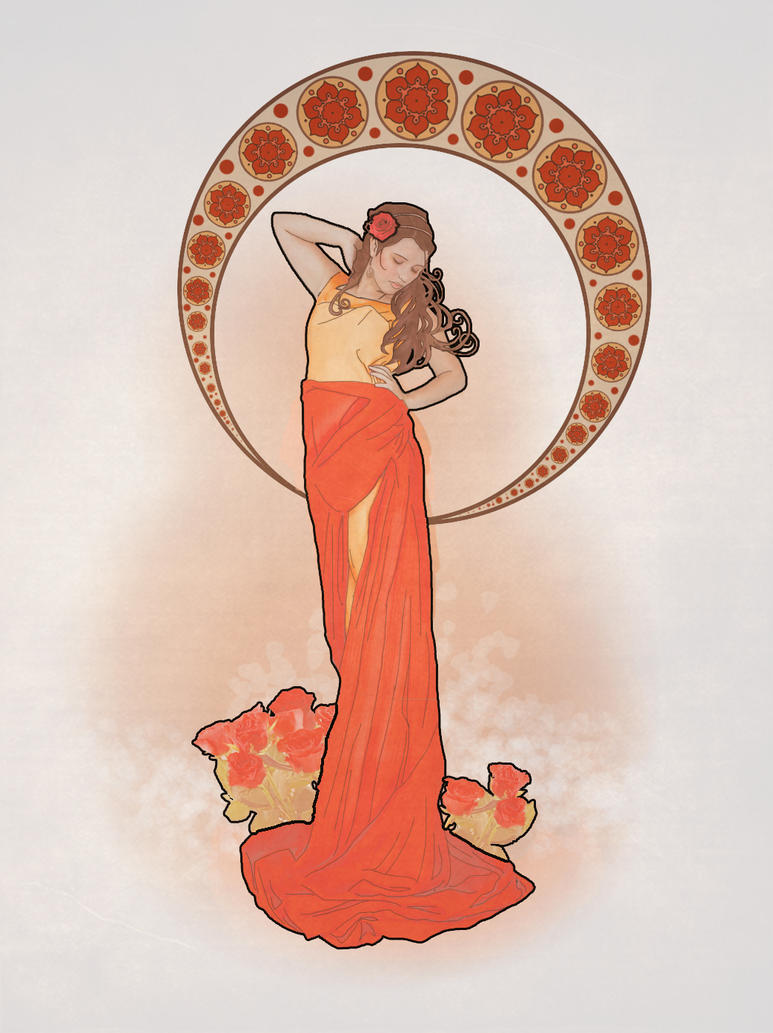Rose. Art Nouveau by s0alaina