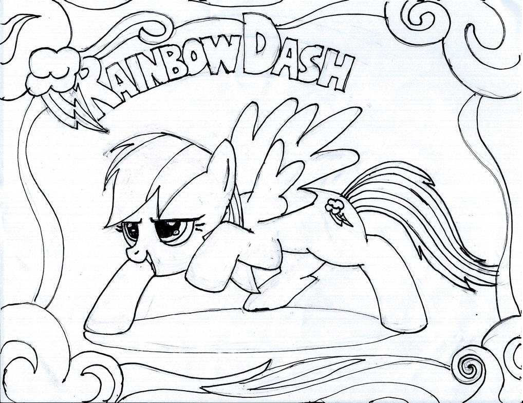 rainbow dash as a filly coloring pages - photo #27