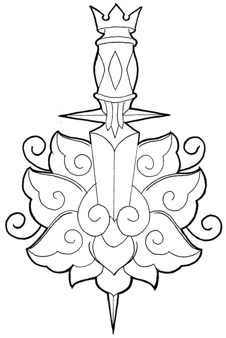 Dagger n Lotus part1 | Flower Tattoo