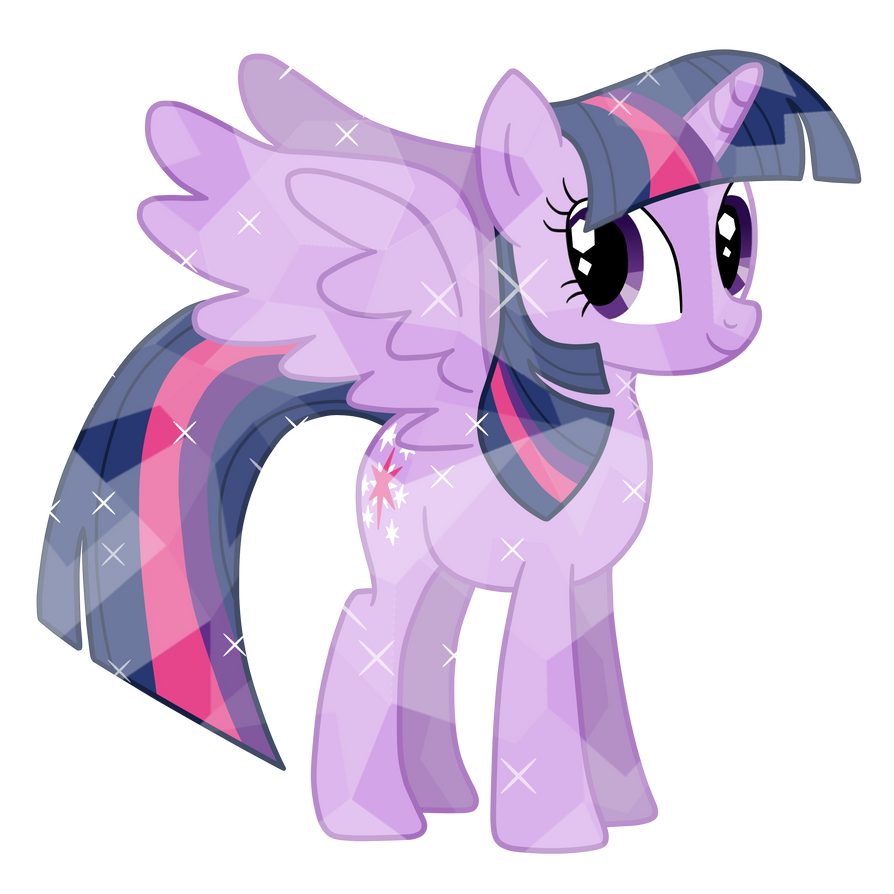 Alicorn Princess Twilight as Crystal Pony Vector by MelodyCrystel on ...