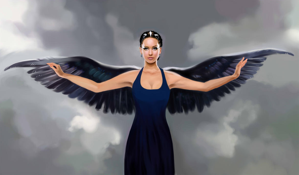 Katniss in Mockingjay dress by MartaDeWinter on DeviantArt